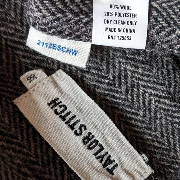 Taylor Stitch Explorer Shirt Coal Herringbone Grey Wool Small - Picture 5 of 8